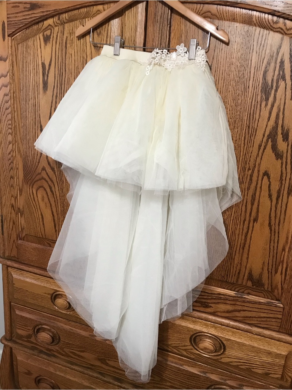 Weissman Women Small Dance Ballet Tulle Ivory Maxi Skirt Costume